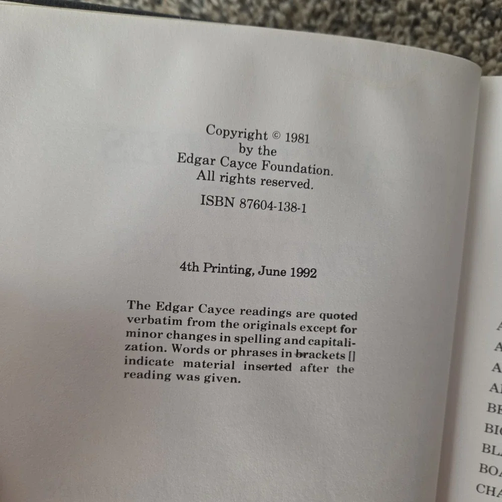 N/A edgar cayce